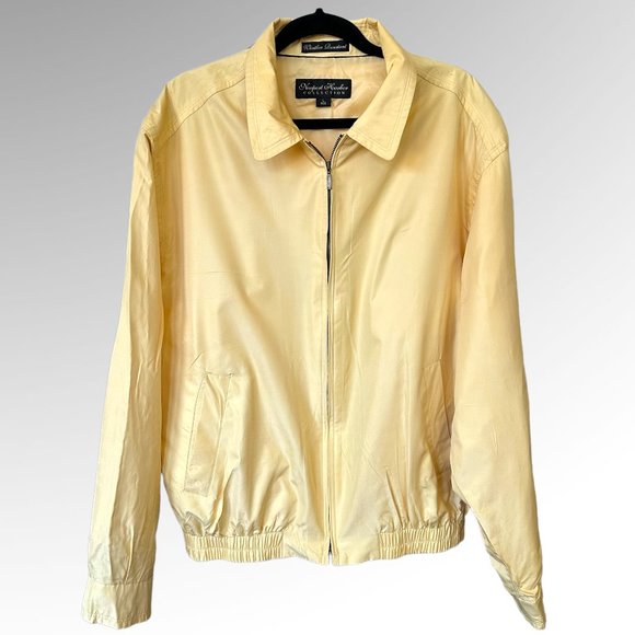 Newport Harbor Collection Mens Yellow Full Zip bomber Light Jacket  Size L - Picture 1 of 6
